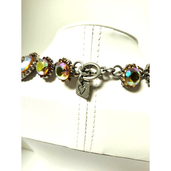 VINTAGE RODRIGO OTAZU WATERMELON SWAROVSKI STATEMENT NECKLACE - Picture 4 of 10